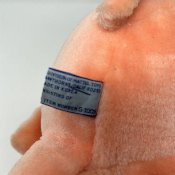 Beaufort Pig 1983 Mattel Emotions 8.5" Plush Pink Plushie Stuffed Animal Vtg - Picture 8 of 16